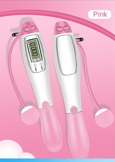 Electronic Cordless Skipping Rope Gym Fitness Skipping Smart Jump Rope With LCD Screen Counting Speed Women Jumprope For Fitness Workout Crossfit Adult Kids Adjustable Skipping Rope For Exercise