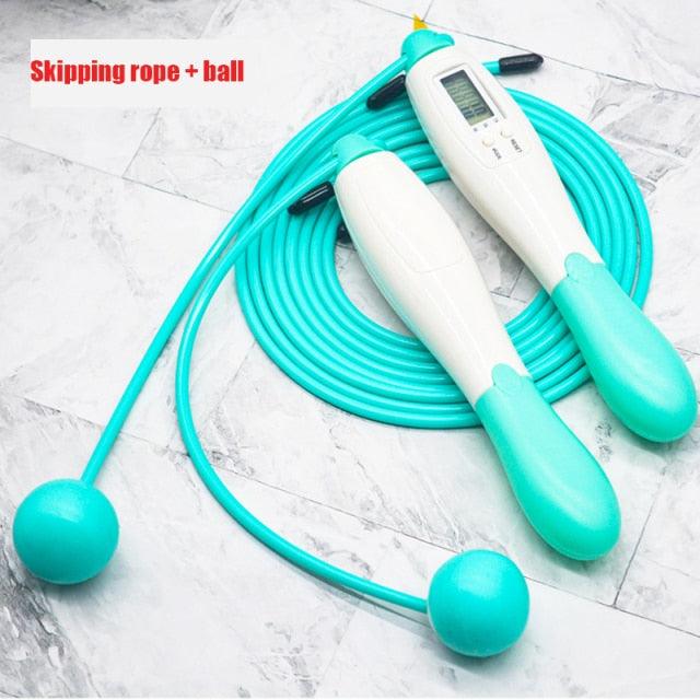 Electronic Cordless Skipping Rope Gym Fitness Skipping Smart Jump Rope With LCD Screen Counting Speed Women Jumprope For Fitness Workout Crossfit Adult Kids Adjustable Skipping Rope For Exercise