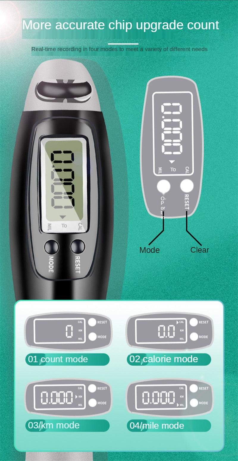 Electronic Cordless Skipping Rope Gym Fitness Skipping Smart Jump Rope With LCD Screen Counting Speed Women Jumprope For Fitness Workout Crossfit Adult Kids Adjustable Skipping Rope For Exercise