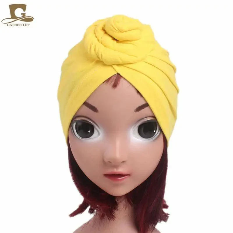 Elegance Mommy And Kids Turban Hat Cap With Big Bow Soft Cute Knot Nursery Beanie Knotted Headban