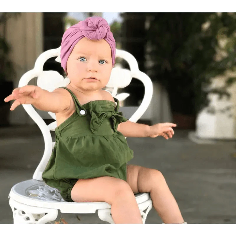 Elegance Mommy And Kids Turban Hat Cap With Big Bow Soft Cute Knot Nursery Beanie Knotted Headban