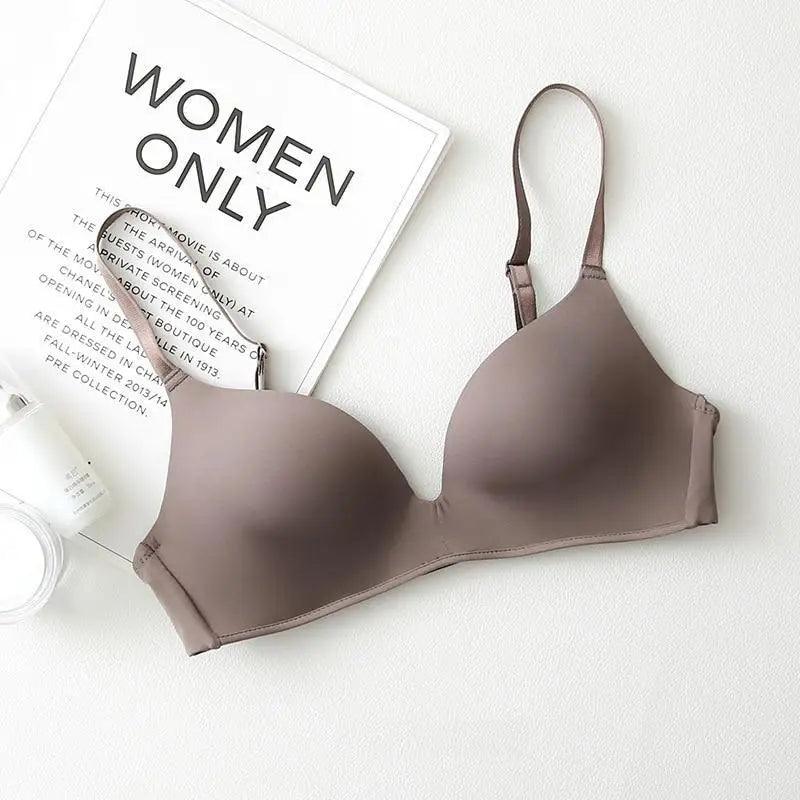 Elegance Seamless Bras for Women Push Up Bras No Wire Brassiere A B Cup Underwear Sexy Bra Three Quarters(3/4 Cup) Bras For Ladies