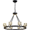 Elegant Adjustable Height Wagon Wheel Chandelier for Modern Homes