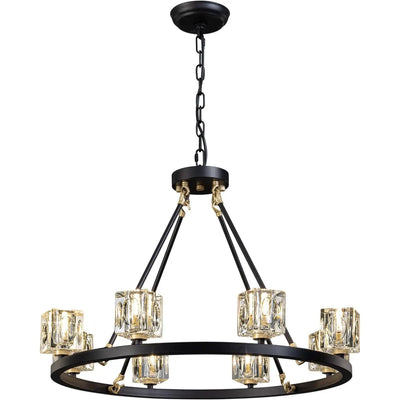 Elegant Adjustable Height Wagon Wheel Chandelier for Modern Homes
