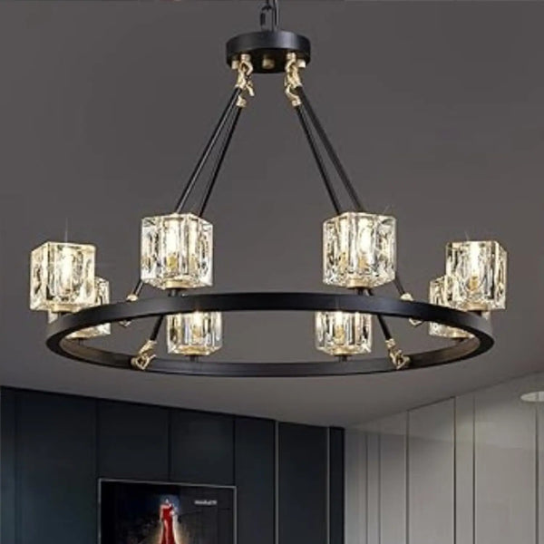 Elegant Adjustable Height Wagon Wheel Chandelier for Modern Homes