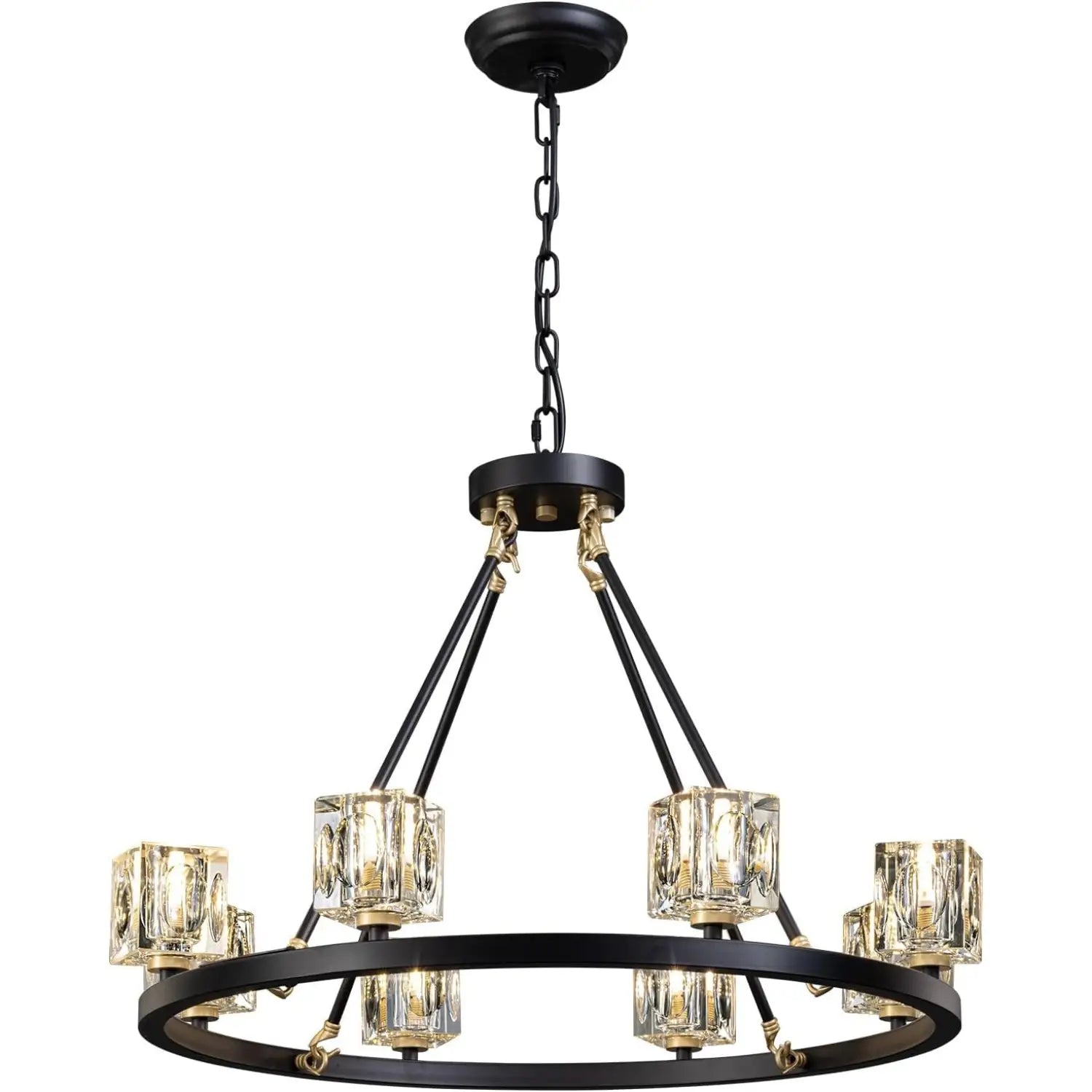Elegant Adjustable Height Wagon Wheel Chandelier for Modern Homes