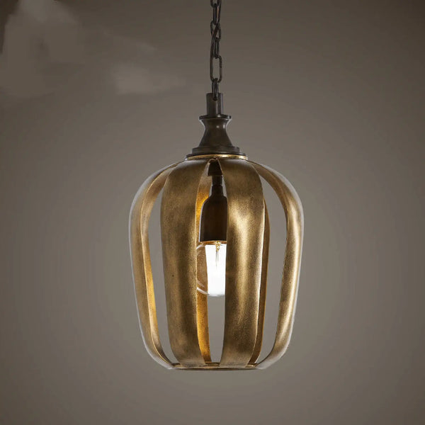 Elegant American Retro Chandelier for Living Room with Resin Lampshade