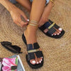 Elegant Black Women Chain Flip Flops Luxury Design  Sandal Women Outdoor Slippers Casual Style Sandals
