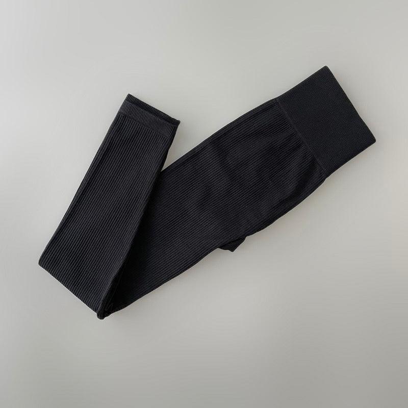 Elegant Blue Yoga Pants High Waisted Gym Leggings Yoga Leggings Seamless Gym Push Up Workout Stretch Fitness Sweatpants Ultra Soft Leggings Tight Sport Women Fitness Seamless Female Legging Tummy Control Running Pants For Training