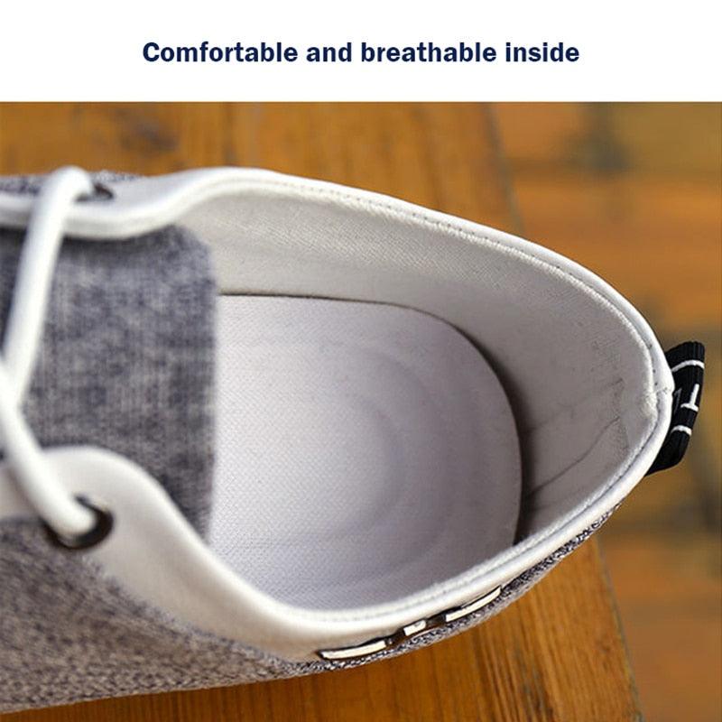 Elegant Casual Mens Shoes Lace-Up Linen Cloth Breathable Mens Canvas Shoes Flats Driving Walking Shoes Driving Sneakers Casual Cloth Shoes Lightweight Outdoor Shoes