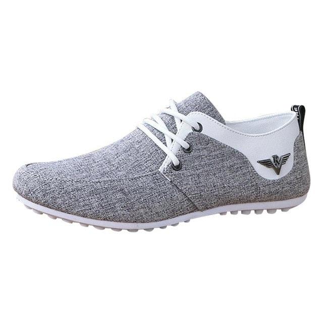 Elegant Casual Mens Shoes Lace-Up Linen Cloth Breathable Mens Canvas Shoes Flats Driving Walking Shoes Driving Sneakers Casual Cloth Shoes Lightweight Outdoor Shoes