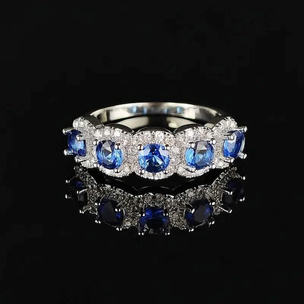 Elegant Copper Ring with Synthetic Cubic Zirconia