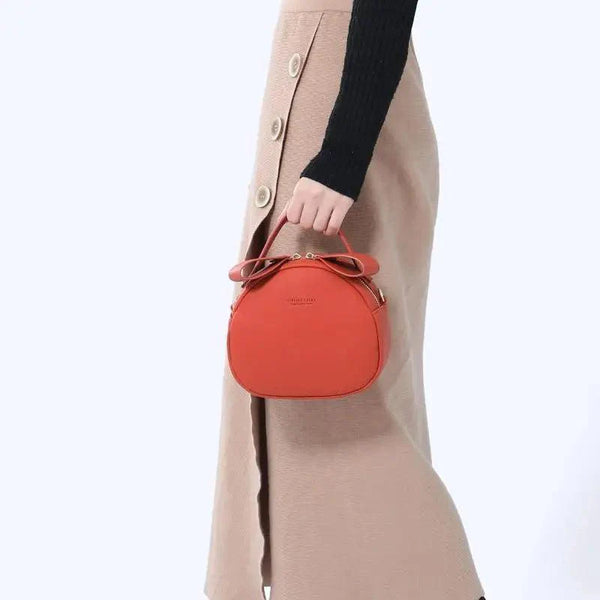 Elegant Cute Geometrical Women Handbag Soft PU Leather Women's Crossbody Messenger Bags Round Ladies Shoulder Bag