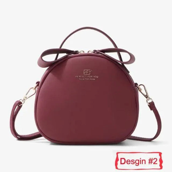 Elegant Cute Geometrical Women Handbag Soft PU Leather Women's Crossbody Messenger Bags Round Ladies Shoulder Bag