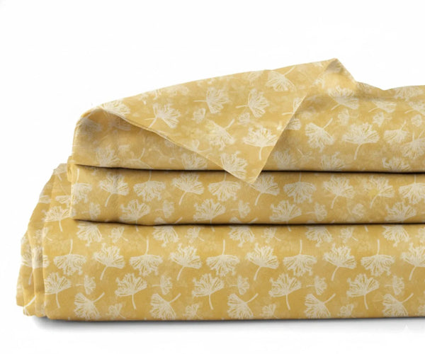 Printed Linen Sheet Set – 100% Linen Bedding