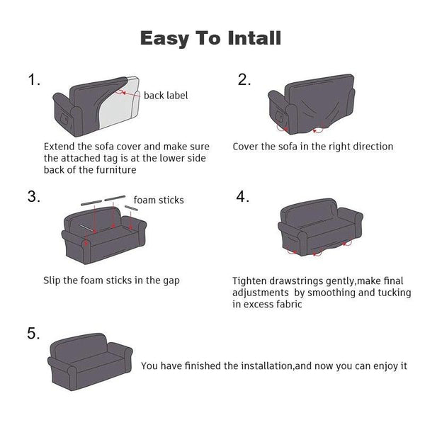 Elegant Elastic Sofa Covers Set for Living Room Chaise Lounge L Shape Corner Stretch Couch Armchair Slipcover Furniture Protector Shaped Sofa Cover Sectional Couch Cover for Living Room Fabric Chaise Lounge Slipcover