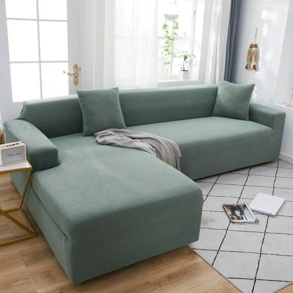Elegant Elastic Sofa Covers Set for Living Room Chaise Lounge L Shape Corner Stretch Couch Armchair Slipcover Furniture Protector Shaped Sofa Cover Sectional Couch Cover for Living Room Fabric Chaise Lounge Slipcover