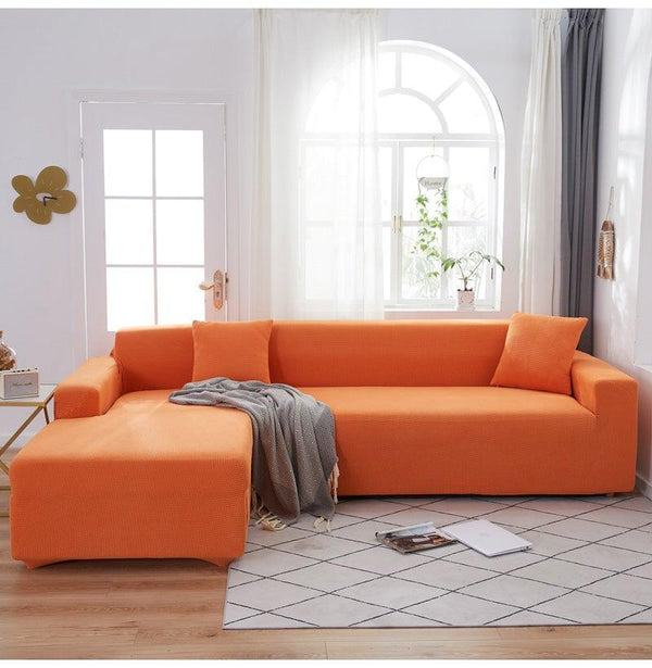 Elegant Elastic Sofa Covers Set for Living Room Chaise Lounge L Shape Corner Stretch Couch Armchair Slipcover Furniture Protector Shaped Sofa Cover Sectional Couch Cover for Living Room Fabric Chaise Lounge Slipcover