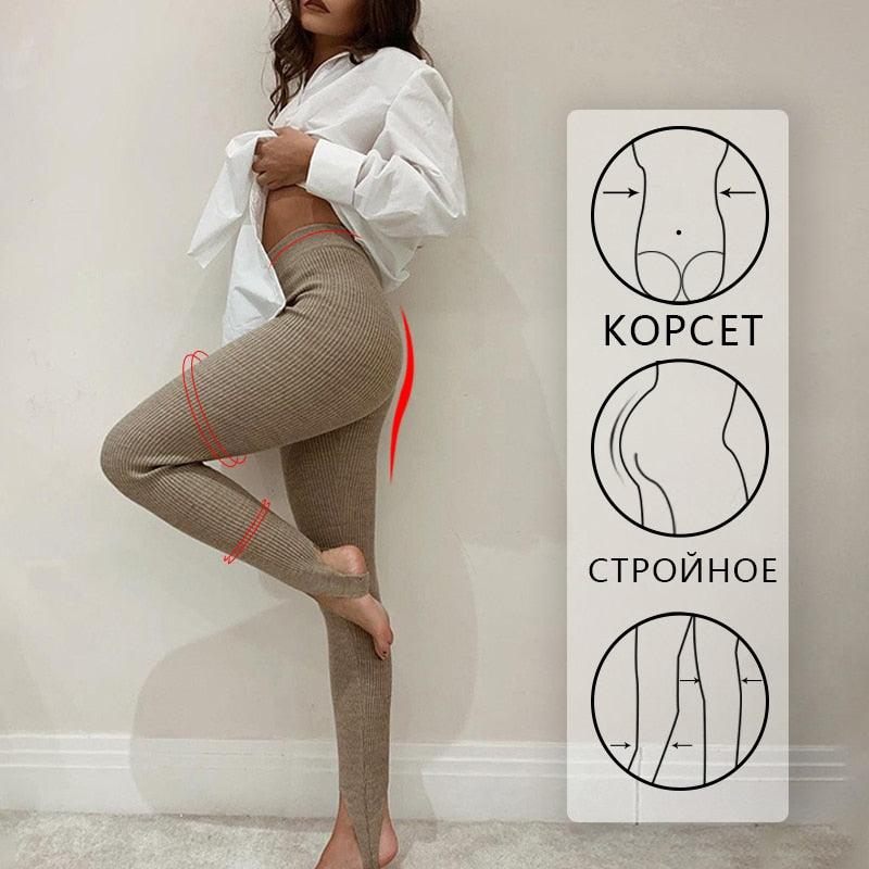 Elegant High Waist Cotton Fitness Basic Pants Casual Spring New Female Skinny Leggings Women Seamless Fitness Leggings Women Seamless Push Up Leggings Workout Pants Breathable Pants