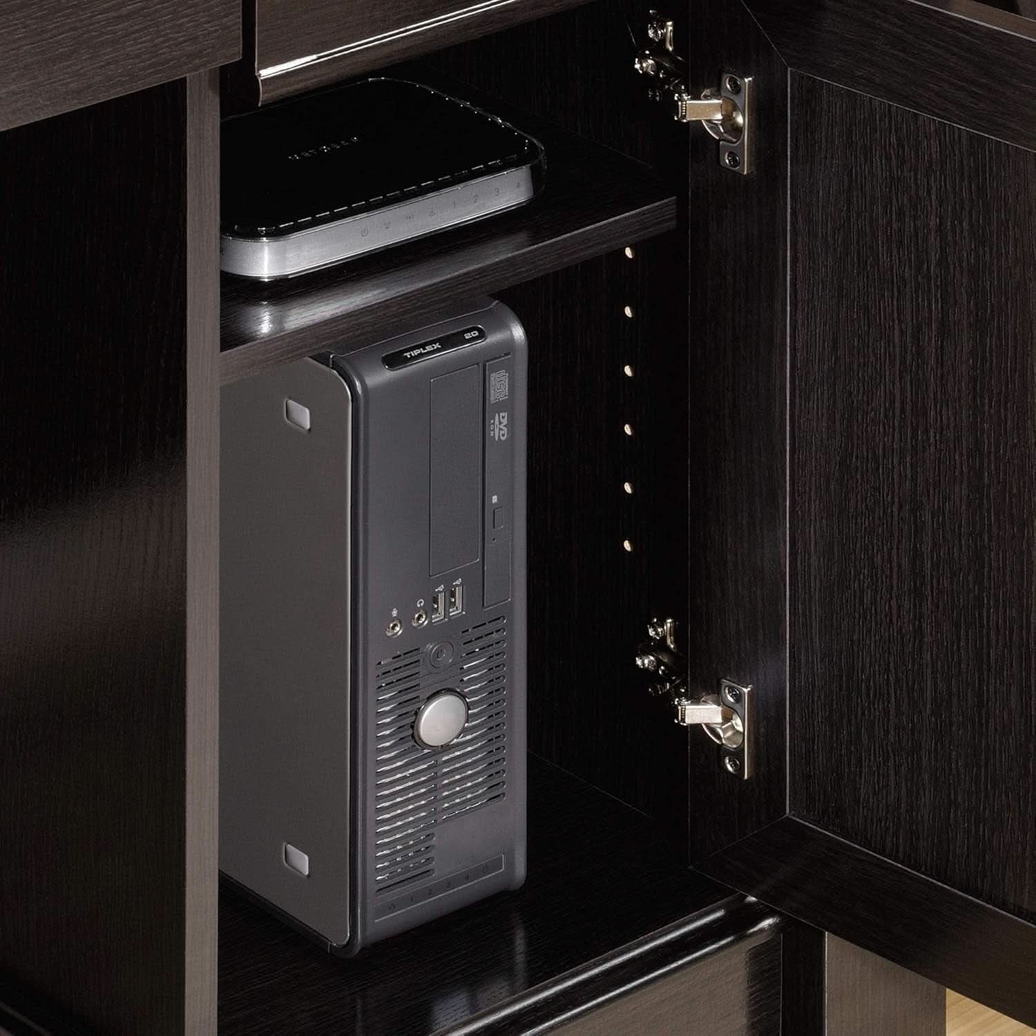 Elegant L-Shaped Desk with Spacious Surface in Wind Oak