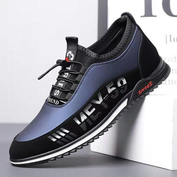 Elegant Leather Mens Luxury Casual Slip On Black Driving Fashion Sneakers Casual Walking Shoes Lightweight Anti-Slip Low Top Breathable Leather Mens Business Sneakers