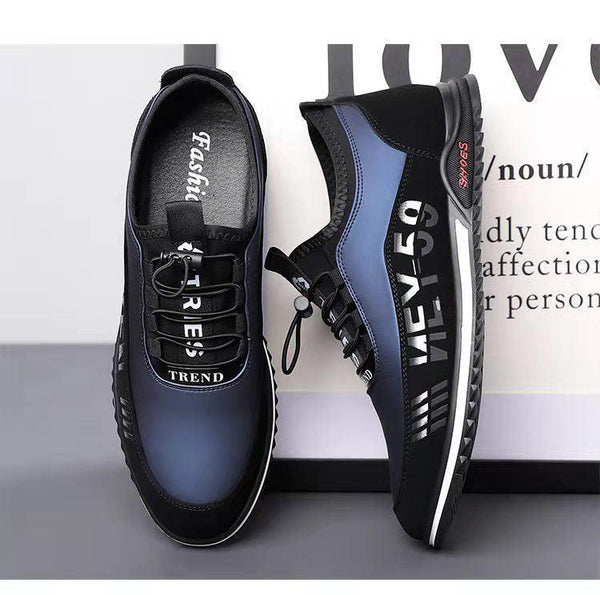 Elegant Leather Mens Luxury Casual Slip On Black Driving Fashion Sneakers Casual Walking Shoes Lightweight Anti-Slip Low Top Breathable Leather Mens Business Sneakers