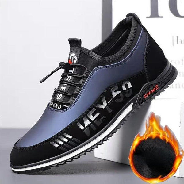 Elegant Leather Mens Luxury Casual Slip On Black Driving Fashion Sneakers Casual Walking Shoes Lightweight Anti-Slip Low Top Breathable Leather Mens Business Sneakers