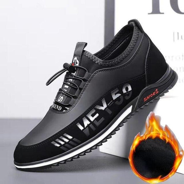 Elegant Leather Mens Luxury Casual Slip On Black Driving Fashion Sneakers Casual Walking Shoes Lightweight Anti-Slip Low Top Breathable Leather Mens Business Sneakers