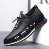 Elegant Leather Mens Luxury Casual Slip On Black Driving Fashion Sneakers Casual Walking Shoes Lightweight Anti-Slip Low Top Breathable Leather Mens Business Sneakers