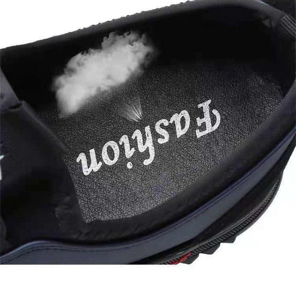 Elegant Leather Mens Luxury Casual Slip On Black Driving Fashion Sneakers Casual Walking Shoes Lightweight Anti-Slip Low Top Breathable Leather Mens Business Sneakers