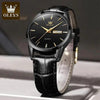 Elegant Leather Timepiece - All black
