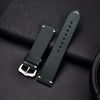 Elegant Leather Watch Band - Dark Green / 18mm