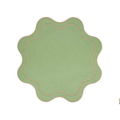 HAVEN LIGHT GREEN FAUX LEATHER PLACEMAT (Set Of 4)
