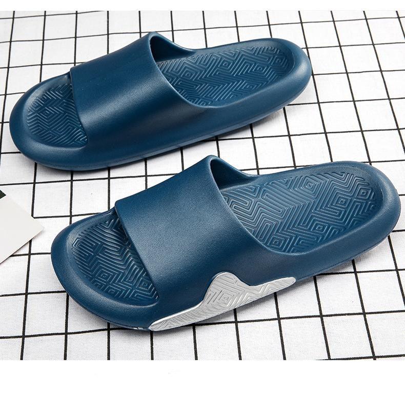 Elegant Men Black Soft Slides Light-Weight Anti-Slip Home Slippers Summer Anti-Odor House Shoes Unisex Shower Bathroom Slipper EVA Massage Foam Super Soft Non-Slip Slippers