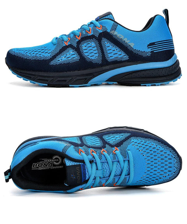 Elegant Mens Sneakers Sport Mesh Trainers Lightweight Running Shoes Outdoor Athletic Breathable Non-Slip Casual Comfortable Outdoor Sport Sneakers