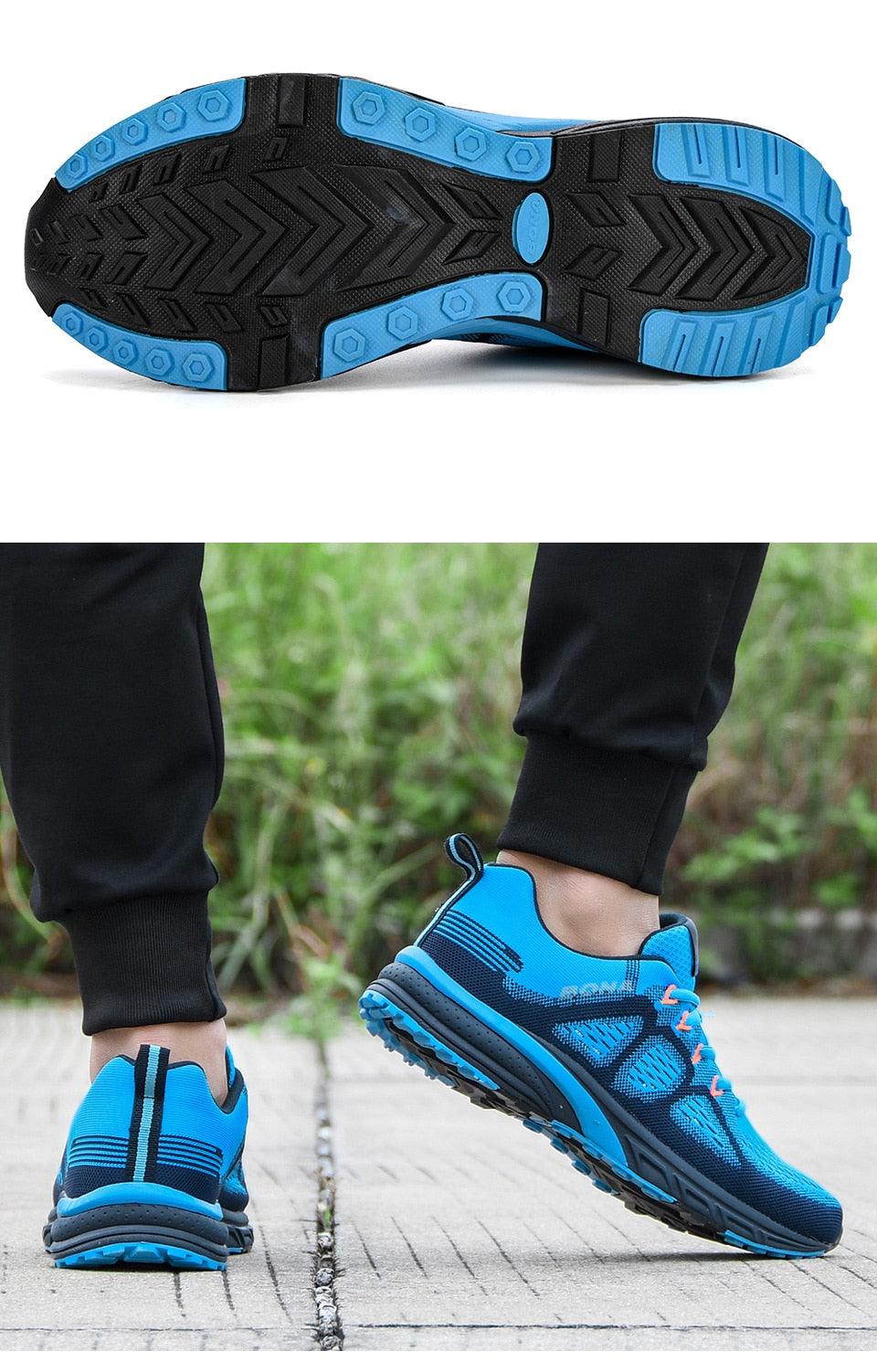 Elegant Mens Sneakers Sport Mesh Trainers Lightweight Running Shoes Outdoor Athletic Breathable Non-Slip Casual Comfortable Outdoor Sport Sneakers