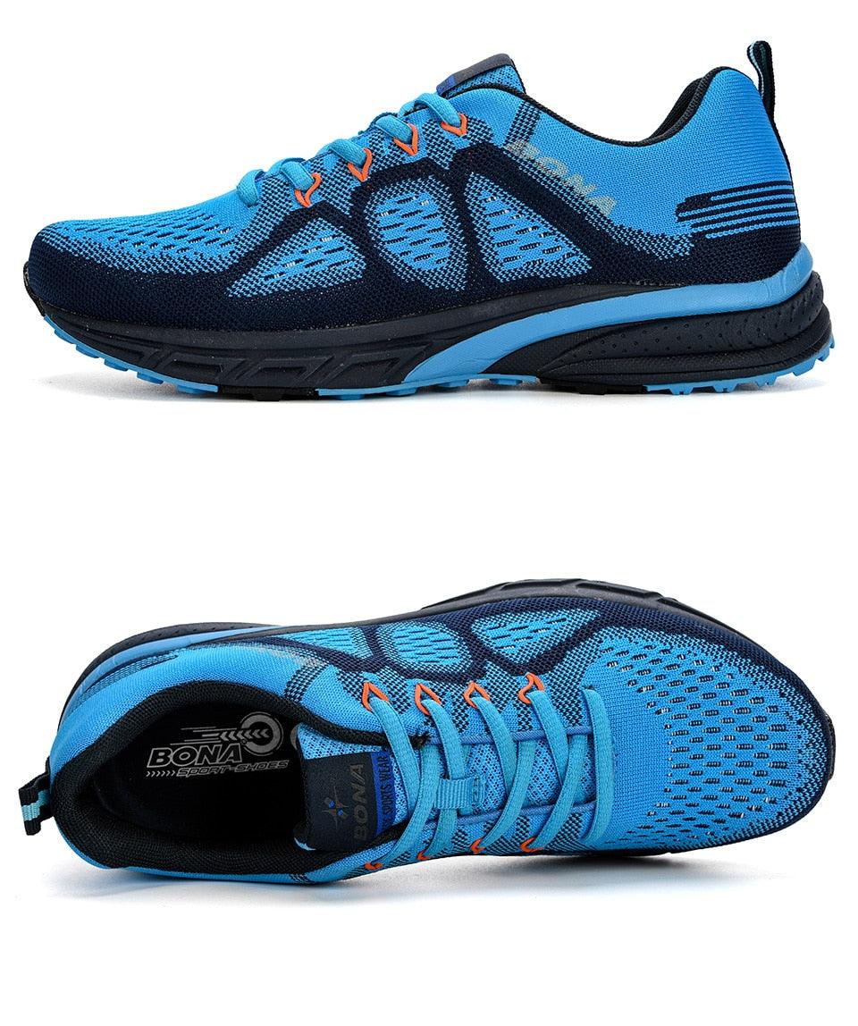 Elegant Mens Sneakers Sport Mesh Trainers Lightweight Running Shoes Outdoor Athletic Breathable Non-Slip Casual Comfortable Outdoor Sport Sneakers