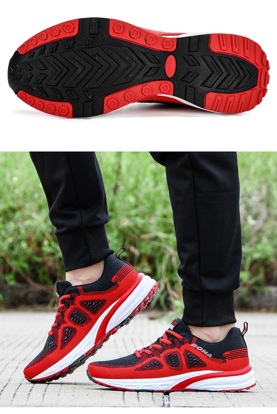 Elegant Mens Sneakers Sport Mesh Trainers Lightweight Running Shoes Outdoor Athletic Breathable Non-Slip Casual Comfortable Outdoor Sport Sneakers