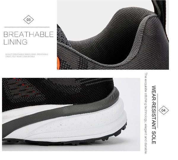 Elegant Mens Sneakers Sport Mesh Trainers Lightweight Running Shoes Outdoor Athletic Breathable Non-Slip Casual Comfortable Outdoor Sport Sneakers