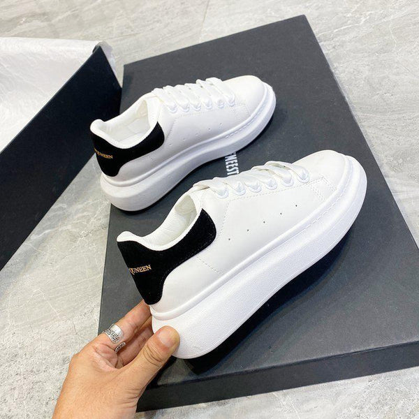 Elegant Mens Spring White Sneakers Platform Tenis Comfortable Sneakers Leather Male Spring Flats Trainers Outdoor Mens Casual Sports High Quality Sneakers