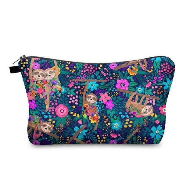 Elegant Multicolor Printed Large Capacity Pencil Case For Students Cute Cartoon Theme Stationary Cosmetic Bag