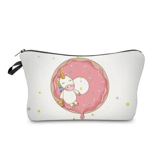 Elegant Multicolor Printed Large Capacity Pencil Case For Students Cute Cartoon Theme Stationary Cosmetic Bag