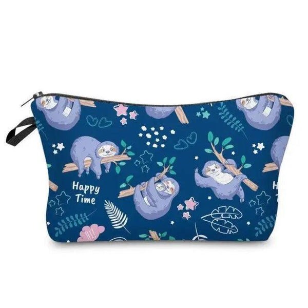 Elegant Multicolor Printed Large Capacity Pencil Case For Students Cute Cartoon Theme Stationary Cosmetic Bag