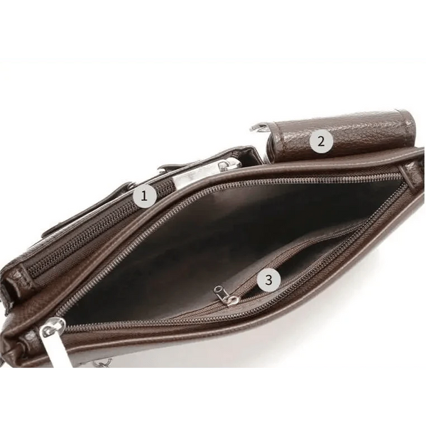 Elegant New Black Mens Leather Waist Bag Adjustable Strap Outdoors  Fanny Pack Comfortable Luxury Design For Men