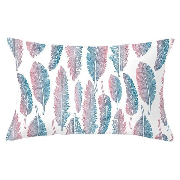 Elegant New Home Decoration Short Plush Pillow Case Feather Soft Rectangular Sofa Seat Bedroom Farmhouse Feather Decorative Throw Pillow Covers Home Decor 30x50CM