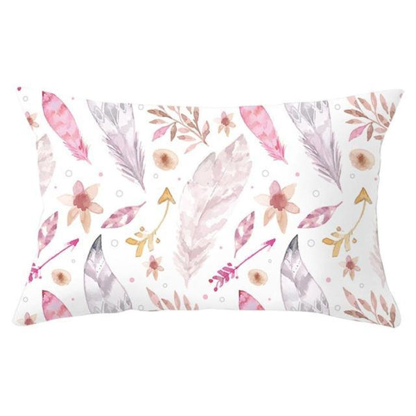 Elegant New Home Decoration Short Plush Pillow Case Feather Soft Rectangular Sofa Seat Bedroom Farmhouse Feather Decorative Throw Pillow Covers Home Decor 30x50CM