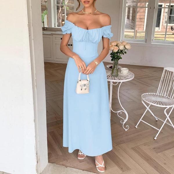 Elegant one shoulder long dress