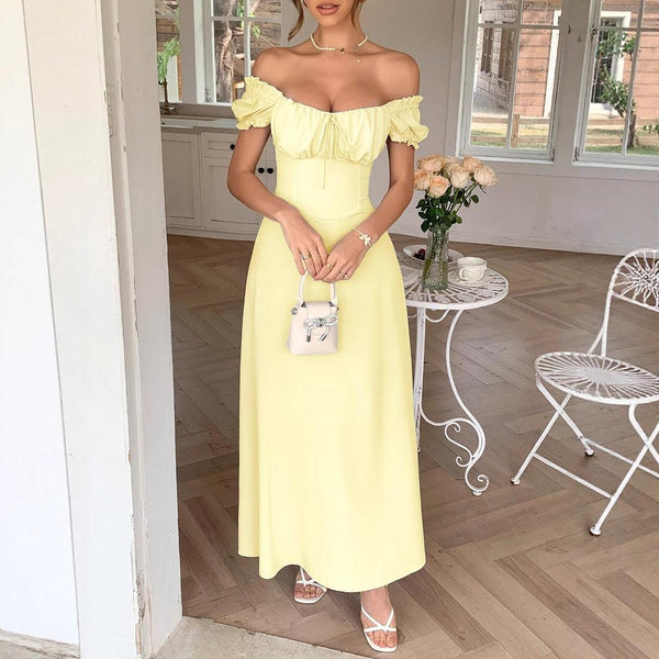 Elegant one shoulder long dress