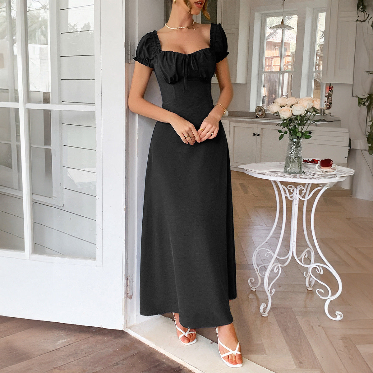 Elegant one shoulder long dress