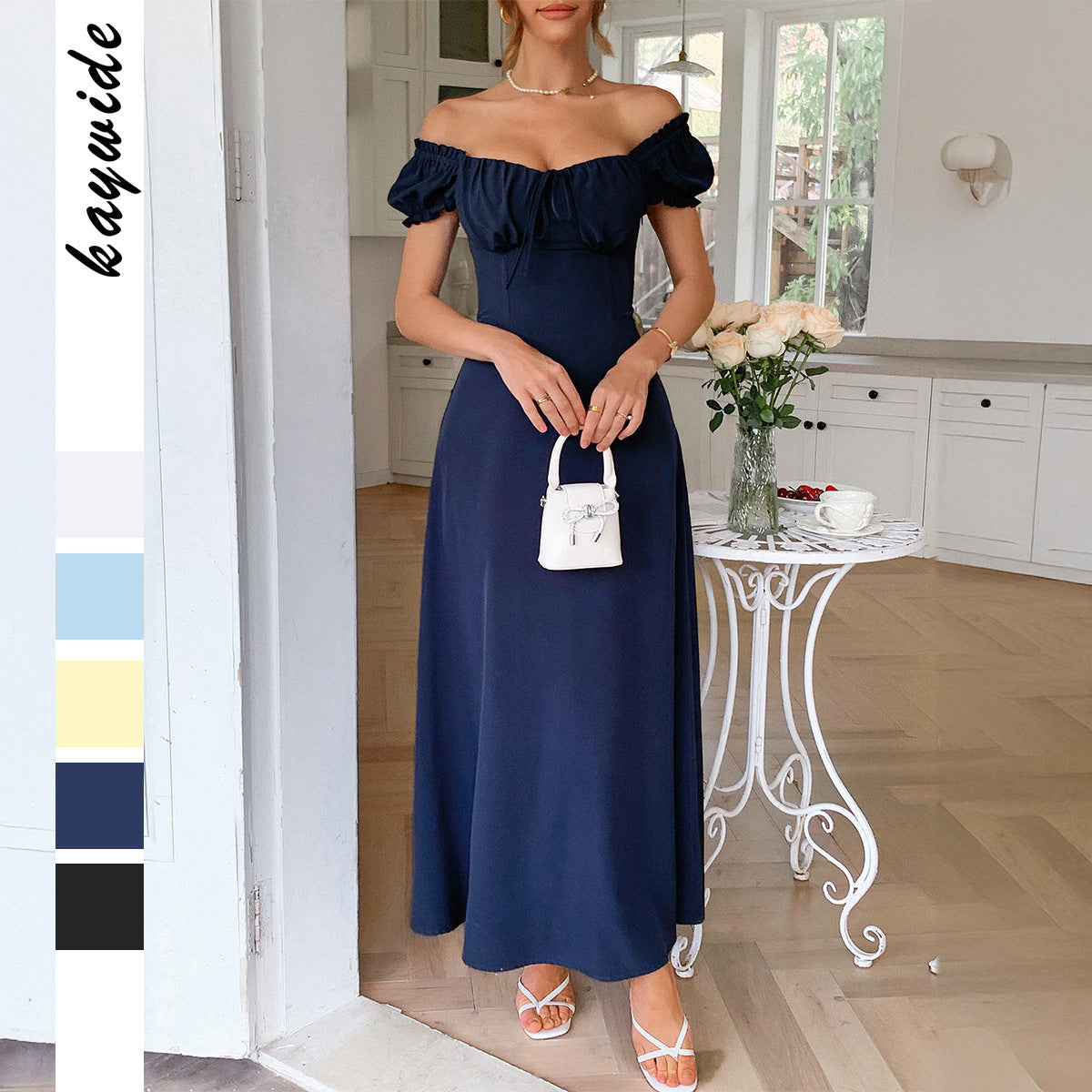 Elegant one shoulder long dress